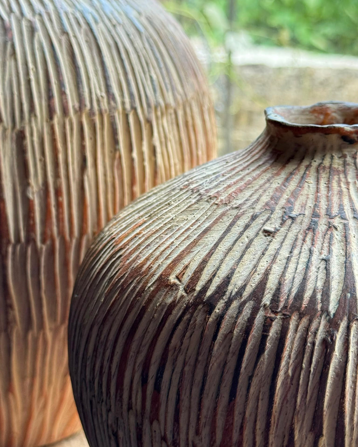Rimba Terracotta Vase, shaped by hand in Java