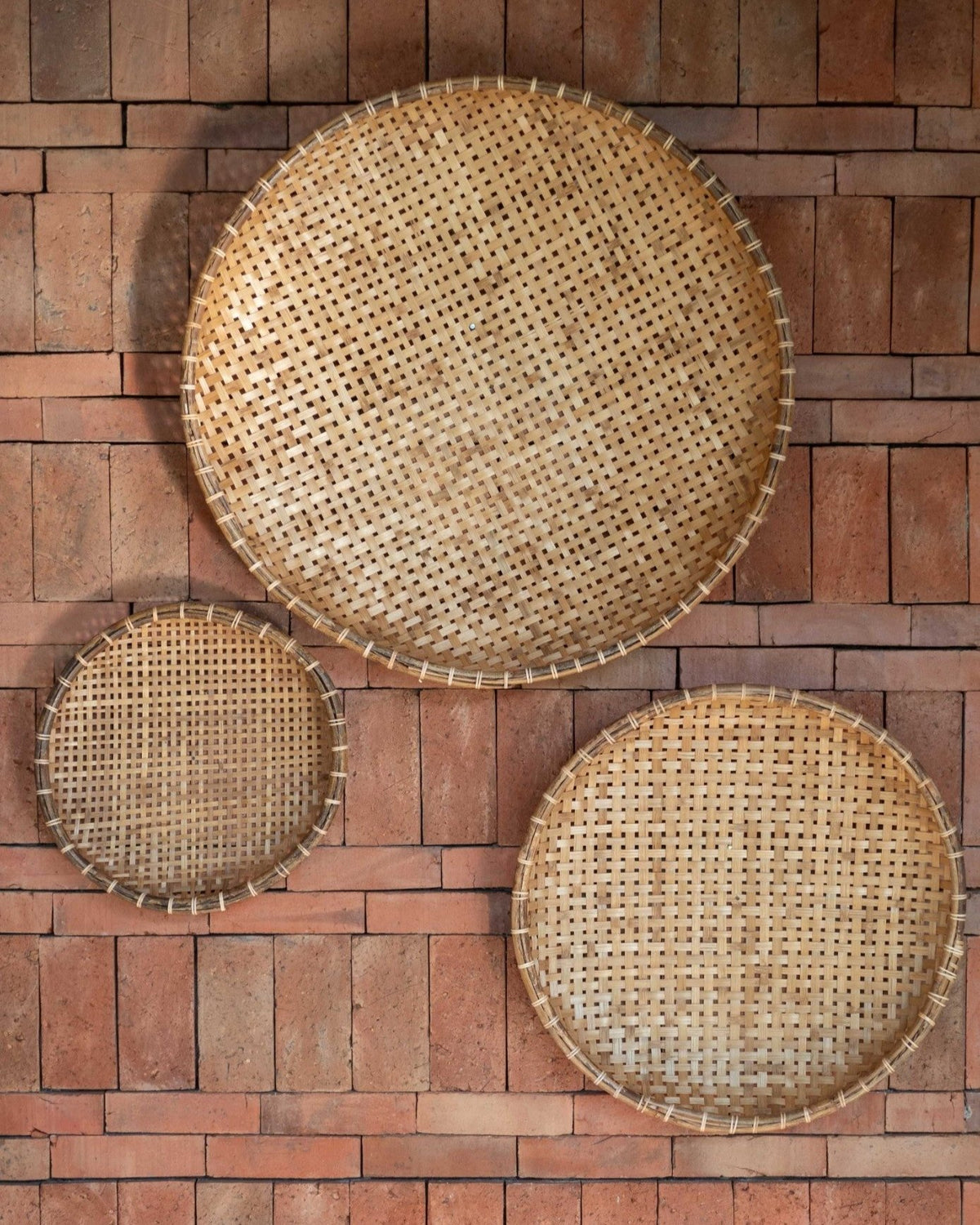 Scarcroft Bamboo Wall Decor in Natural, woven by hand