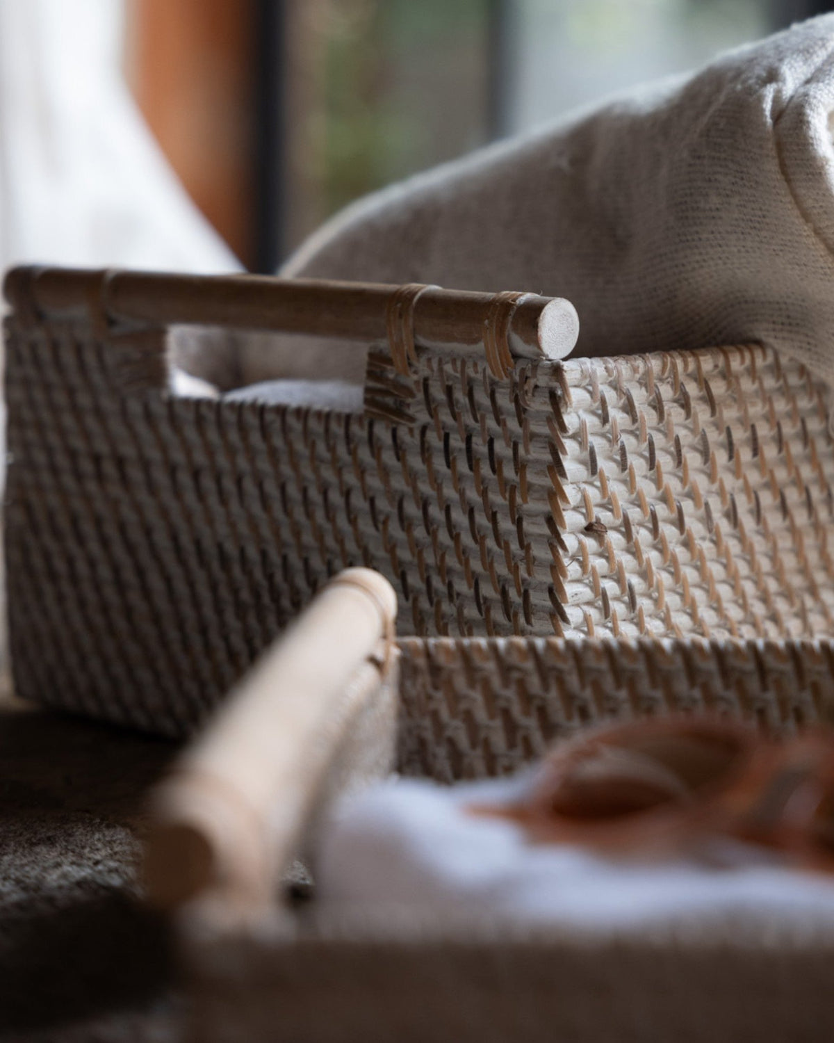 Masoni Storage Tray, handwoven rattan
