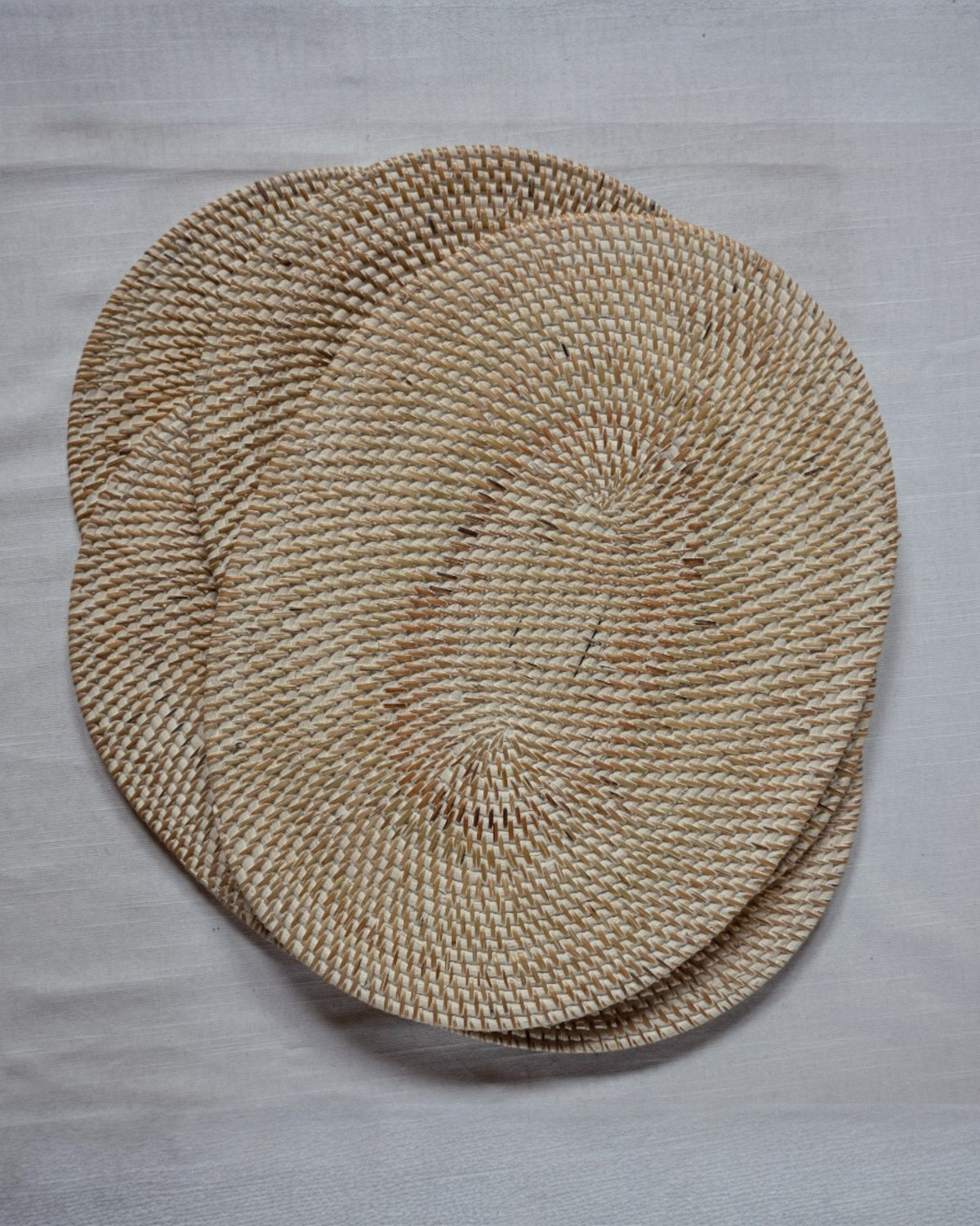Talise Oval Placemat Set of 2, handwoven rattan