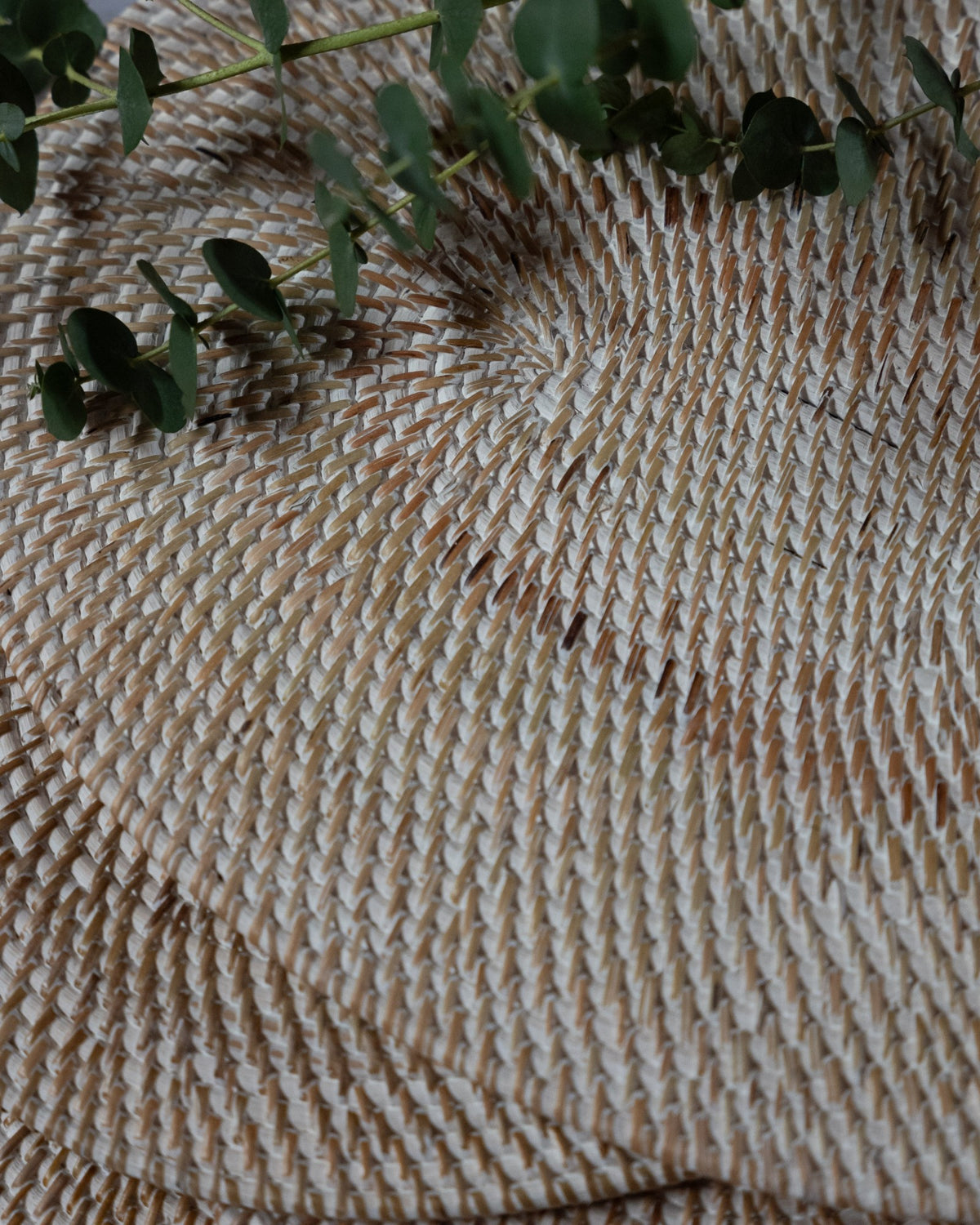 Talise Oval Placemat Set of 2, handwoven rattan