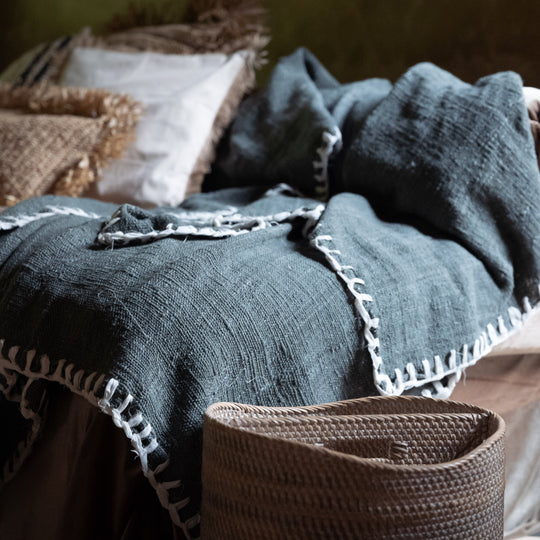 Raw Cotton Hand Woven Throw