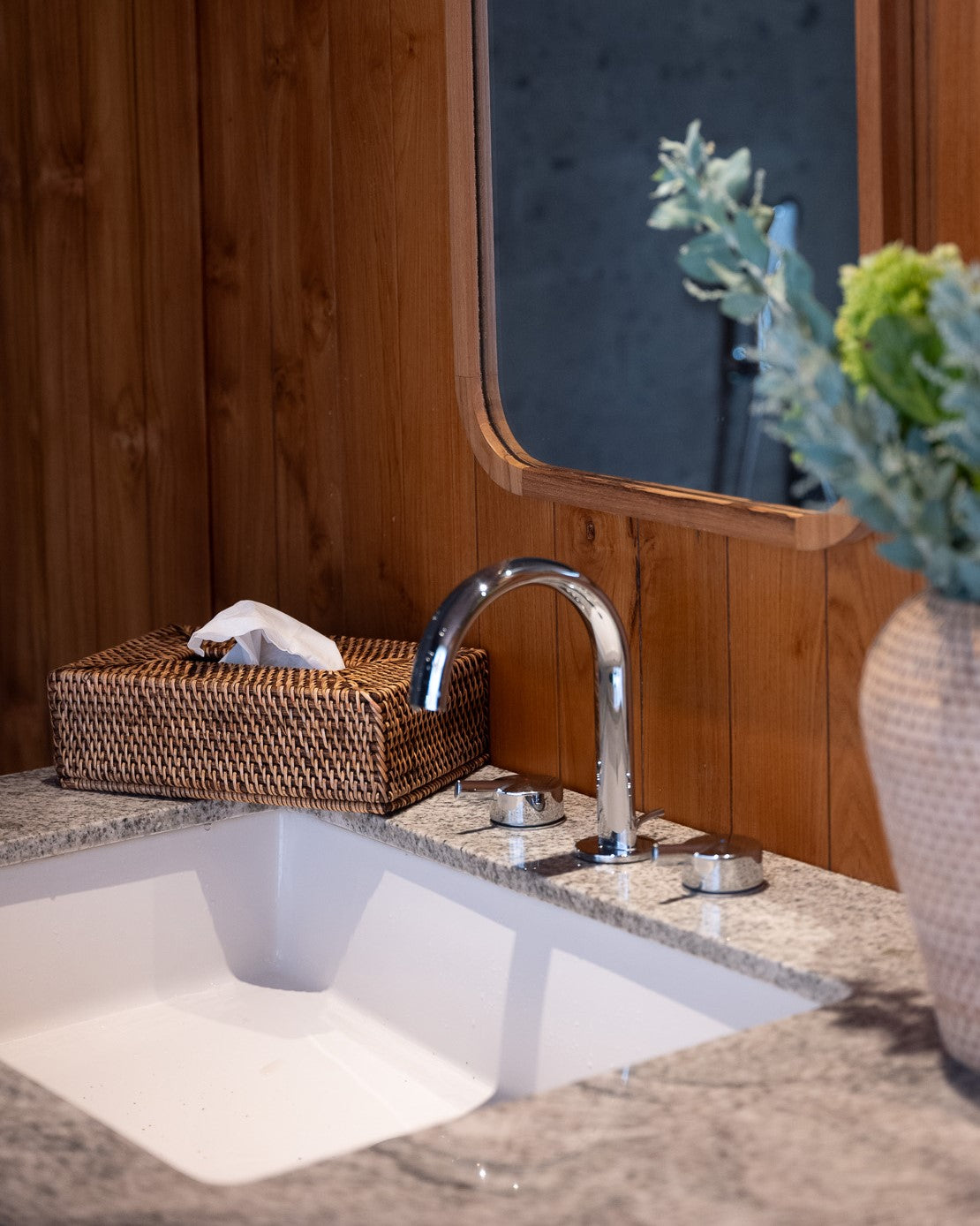 Talise Rectangular Tissue Box, handwoven rattan