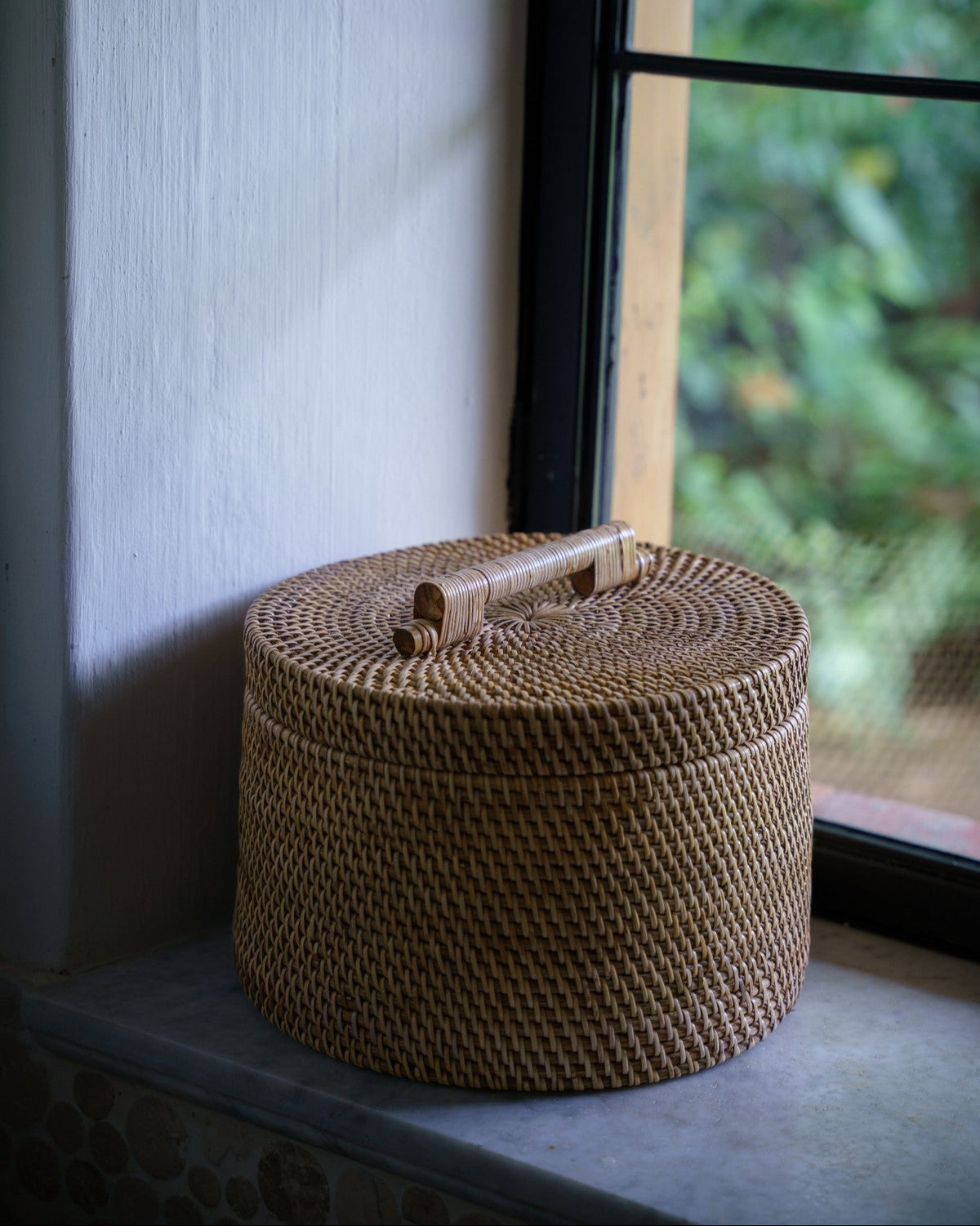 Masoni Storage Basket, handwoven rattan
