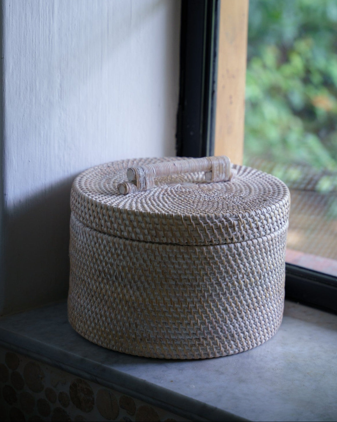 Masoni Storage Basket, handwoven rattan